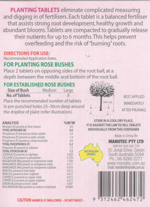 Manutec Slow Release Rose Planting Tablet