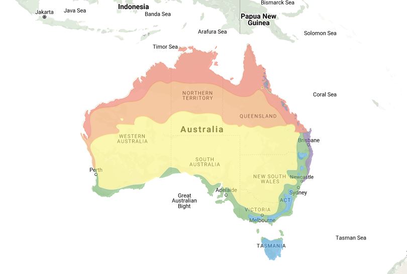 Lilium Climate Map - Garden Express Australia