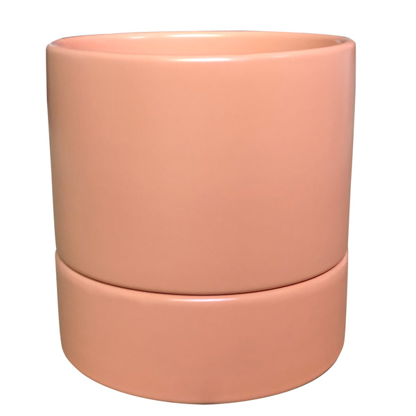 Planter Pot/saucer – Cooper Peach (15cm X 15cm)