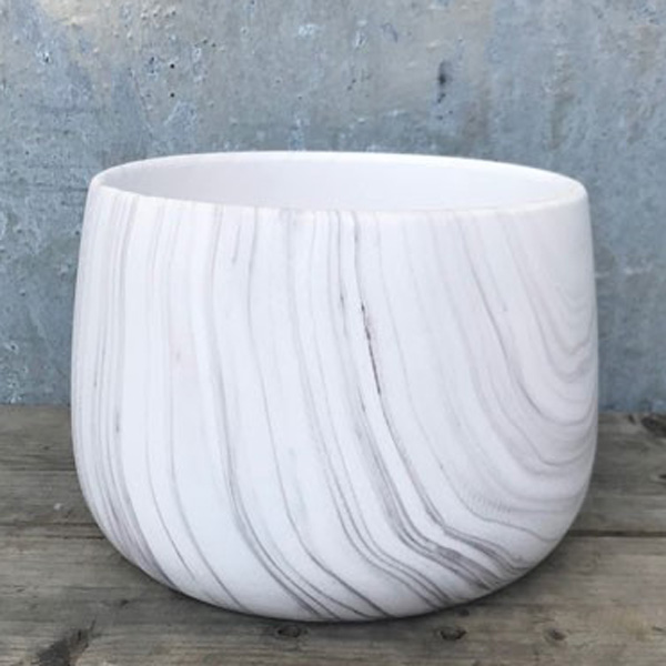 Planter Pot Marble Ceramic Pot (16cm x 11cm) Garden Express