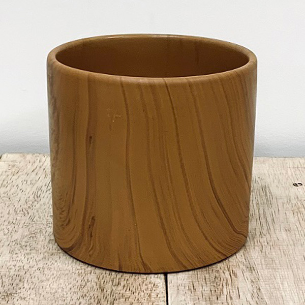 Planter Pot – Woodlook Ceramic Cylinder
