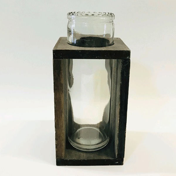 Planter Vase – Single Glass Tube Vase With Stand