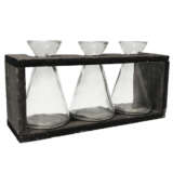 Planter Vase Triple Glass Beaker Vase With Stand Vastrpbkr - Garden Express Australia
