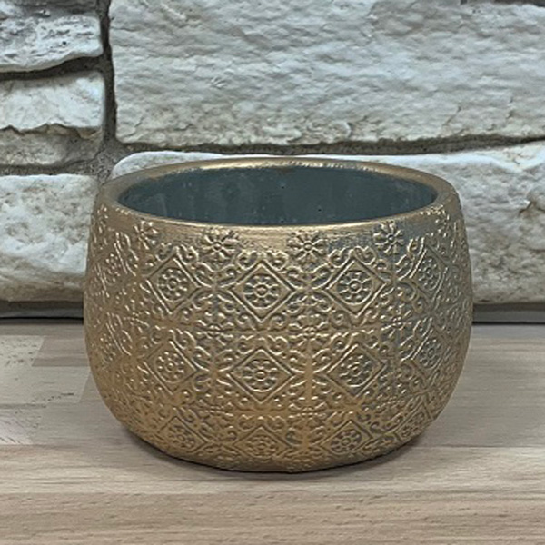 Planter Pot – Moroccan Copper Cement Small Round