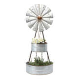 Wall Planter Galvanised With Rust Windmill Wplgalwin - Garden Express Australia