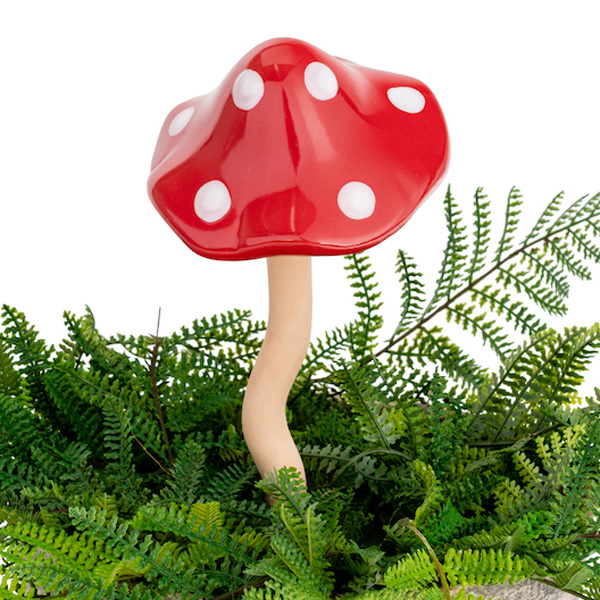 Ceramic Mushroom Red- Large