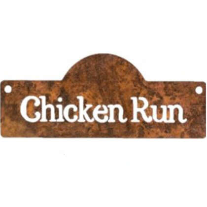 Rusted Sign Chicken Run Gacarscru - Garden Express Australia