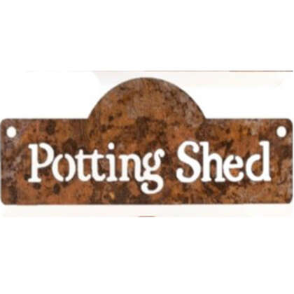 Rusted Sign Potting Shed Gacarspsh - Garden Express Australia