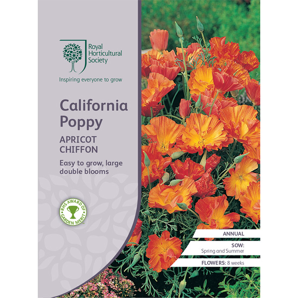 Seed – Rhs California Poppy Apricot Chiffon