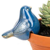 Ceramic Bird Pot Sitter Blue Gacacbpsbl - Garden Express Australia