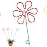 Flower Stick Coloured Wire – Red
