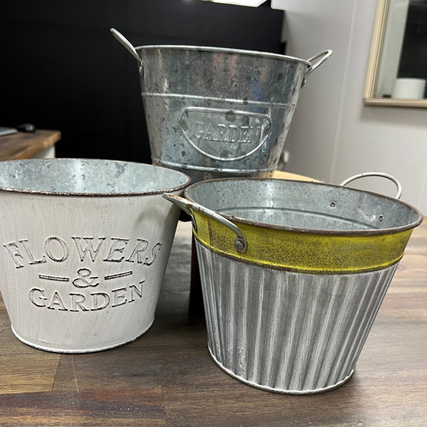 Tin Pots- Set Of 3
